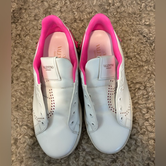 Valentino Garavani VLOGO sneaker - white & hot pink - size 35 - Picture 5 of 8